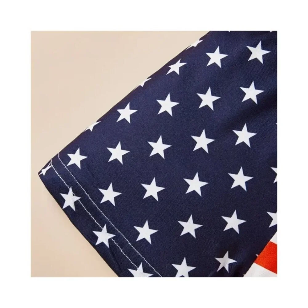 2pcs Baby Boys Patriotic All American Boy T-Shirt and Shorts Sizes: 3-6M to 18-2 - Picture 4 of 5